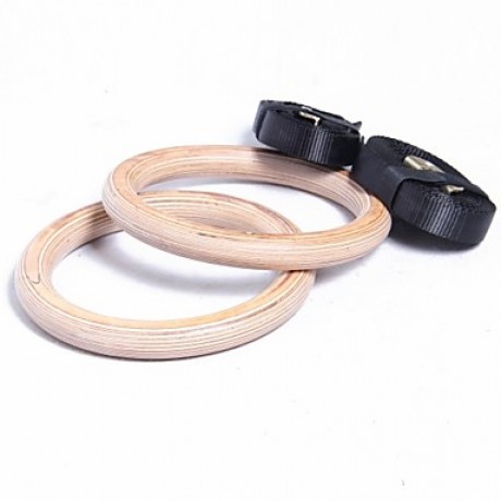 Wooden Gymnastics Rings Protable Olympic Gymnastic Rings for Crossfit Gym Shoulder Strength