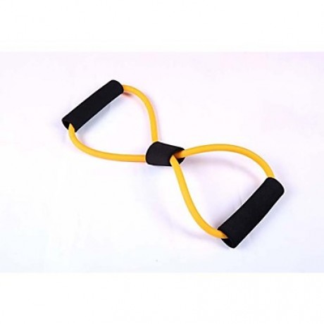 Training Resistance Bands Rope Tube Workout Exercise for Yoga 8 Type Fashion Body Fitness (Random Color)