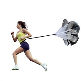 1Pc Black 56" Speed Resistance Training Exercise Parachute Umbrella Running Chute Outdoor