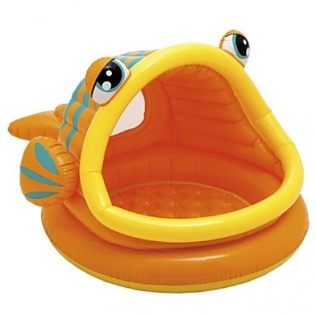 Lazy Fish Inflatable Baby Pool, 49" X 43" X 28", For Ages 1-3