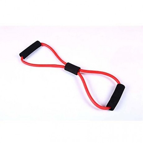 Training Resistance Bands Rope Tube Workout Exercise for Yoga 8 Type Fashion Body Fitness (Random Color)