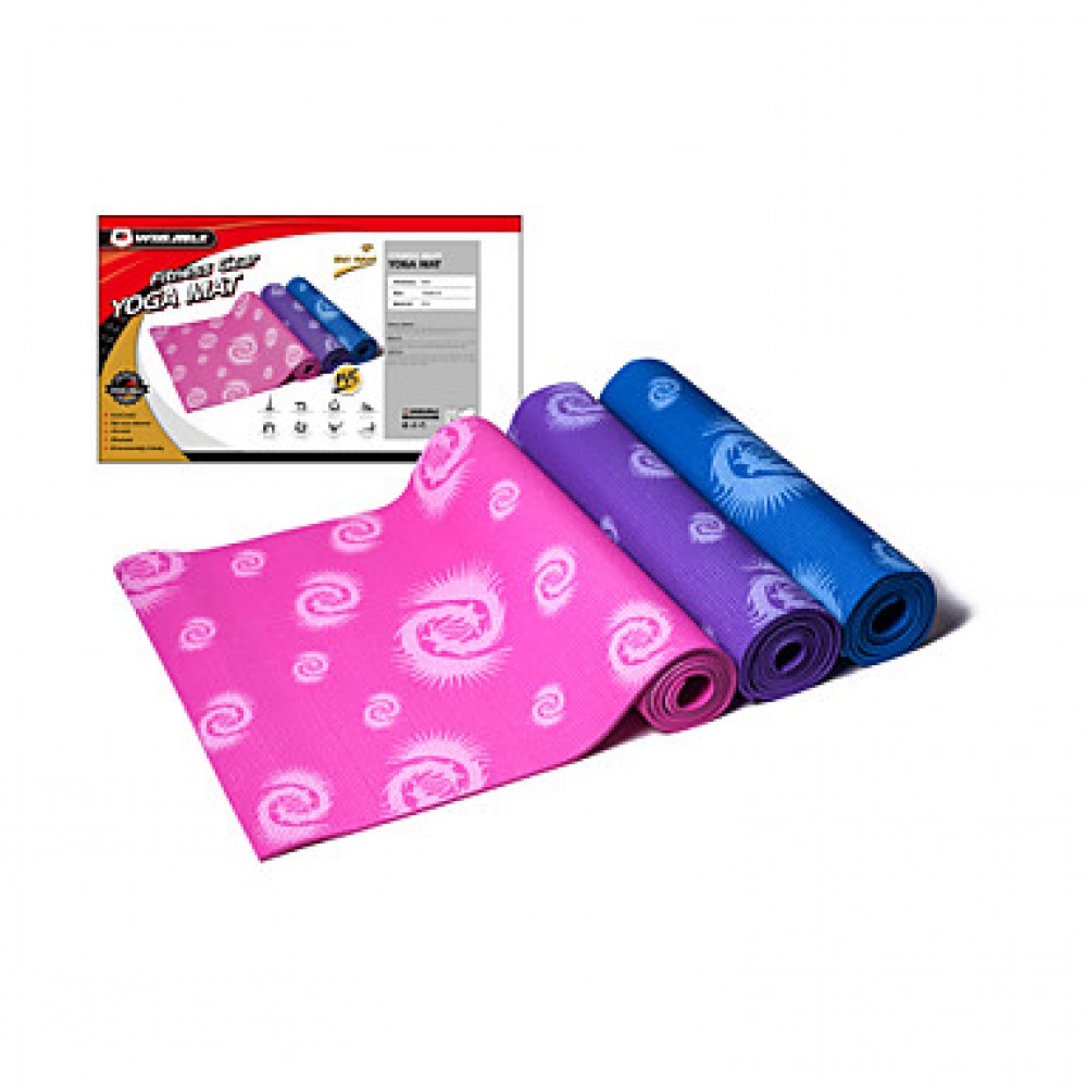 Non Slip/Sticky/Eco Friendly/Waterproof/Quick dry 6 mm Thick Pink/Blue/Purple PVC Yoga Mats with  Mat Bags  