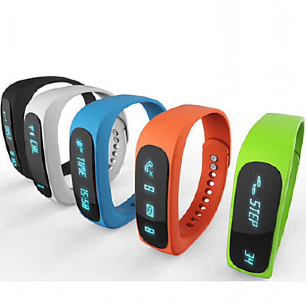 E02 Sport bluetooth bracelet smart watch healthy Wristband Time/Caller ID/alarm/Pedometer Sleep Monitor for IOS Android