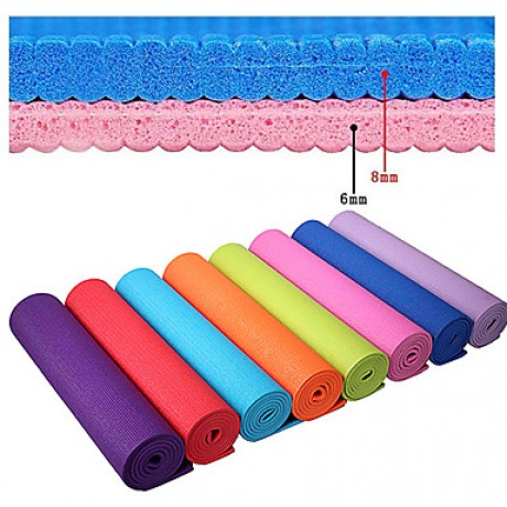 Extra Thick Slip Resistant Eco-Friendly PVC Yoga Pilates Mat (8mm)  