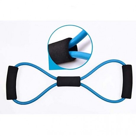 Training Resistance Bands Rope Tube Workout Exercise for Yoga 8 Type Fashion Body Fitness (Random Color)