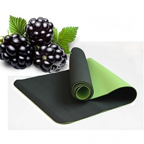 Non Slip/Non Toxic Yoga Mats 6 mm Green/Purple 183*61*0.6cm  