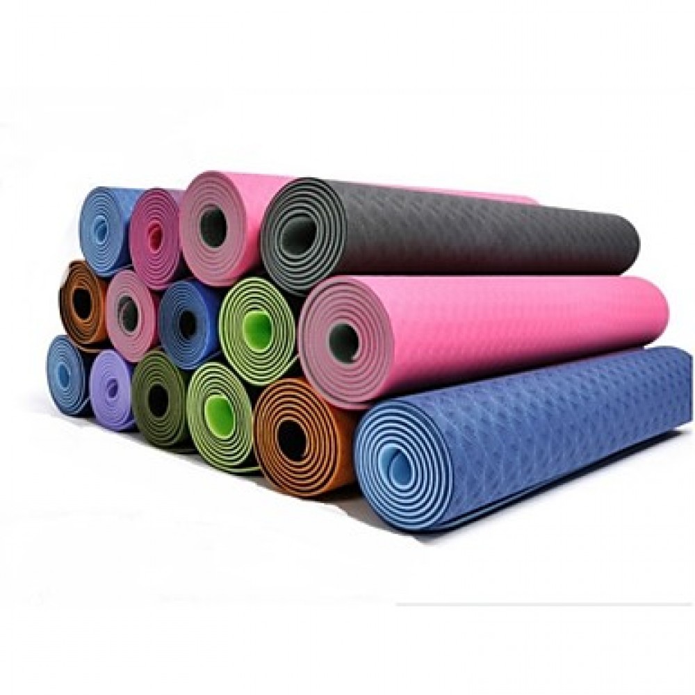 Non Slip/Non Toxic Yoga Mats 6 mm Green/Purple 183*61*0.6cm  