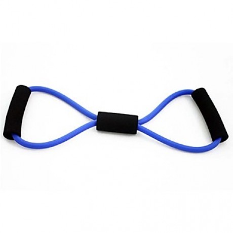 Training Resistance Bands Rope Tube Workout Exercise for Yoga 8 Type Fashion Body Fitness (Random Color)